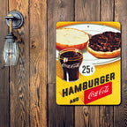 PLACA COCA-COLA BURGER
