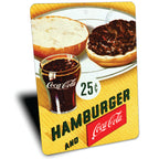 PLACA COCA-COLA BURGER