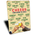 PLACA CHEERS SALUD BEER