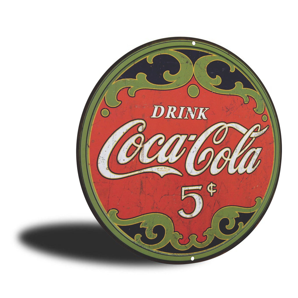 PLACA CIRCULAR DRINK COCA-COLA
