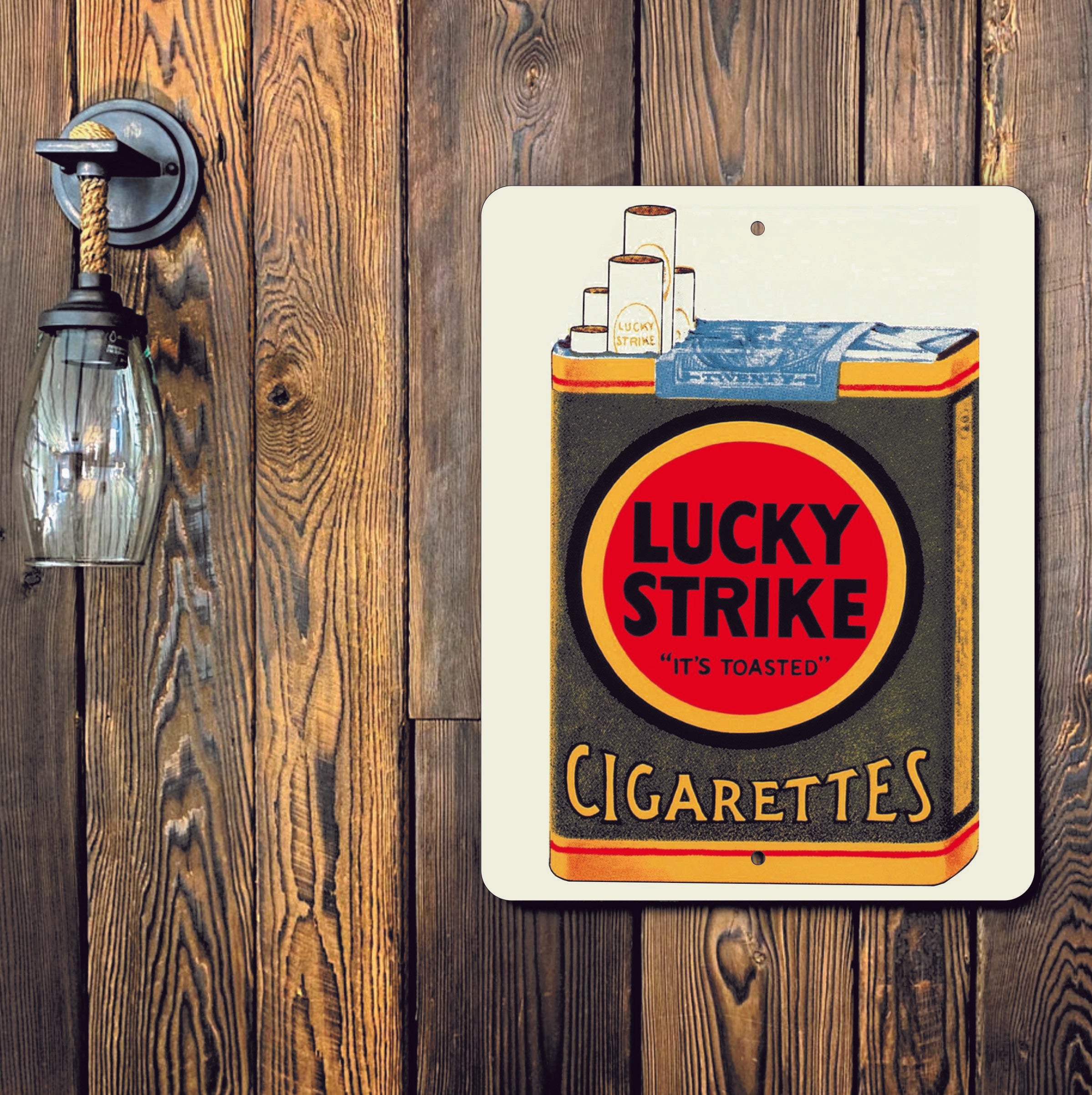 PLACA LUCKY STRIKE CIGARRILLOS
