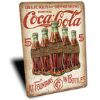 PLACA COCA-COLA IN BOTTLES