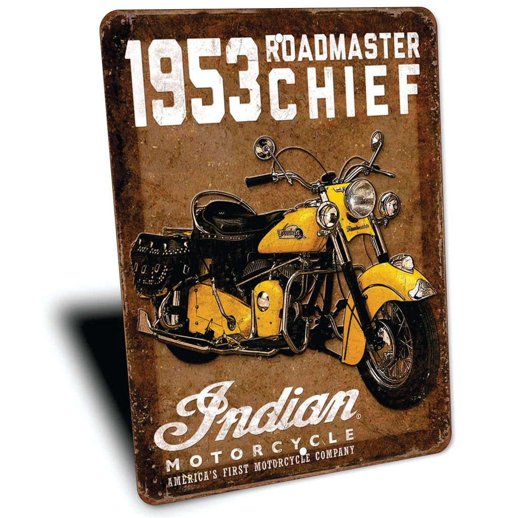 PLACA INDIAN MOTORCYCLE 1953