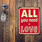 PLACA ALL YOU NEED IS LOVE