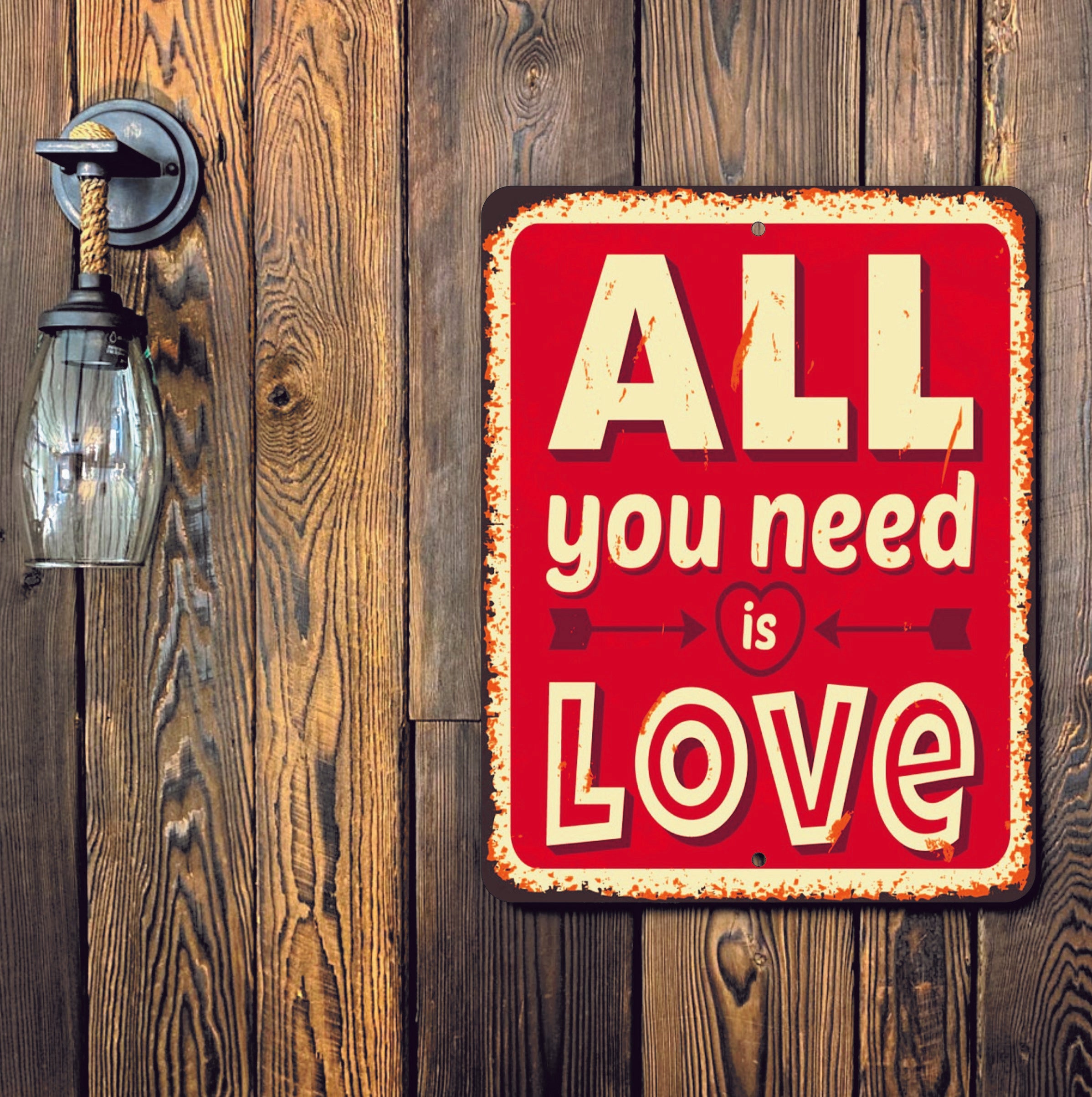 PLACA ALL YOU NEED IS LOVE