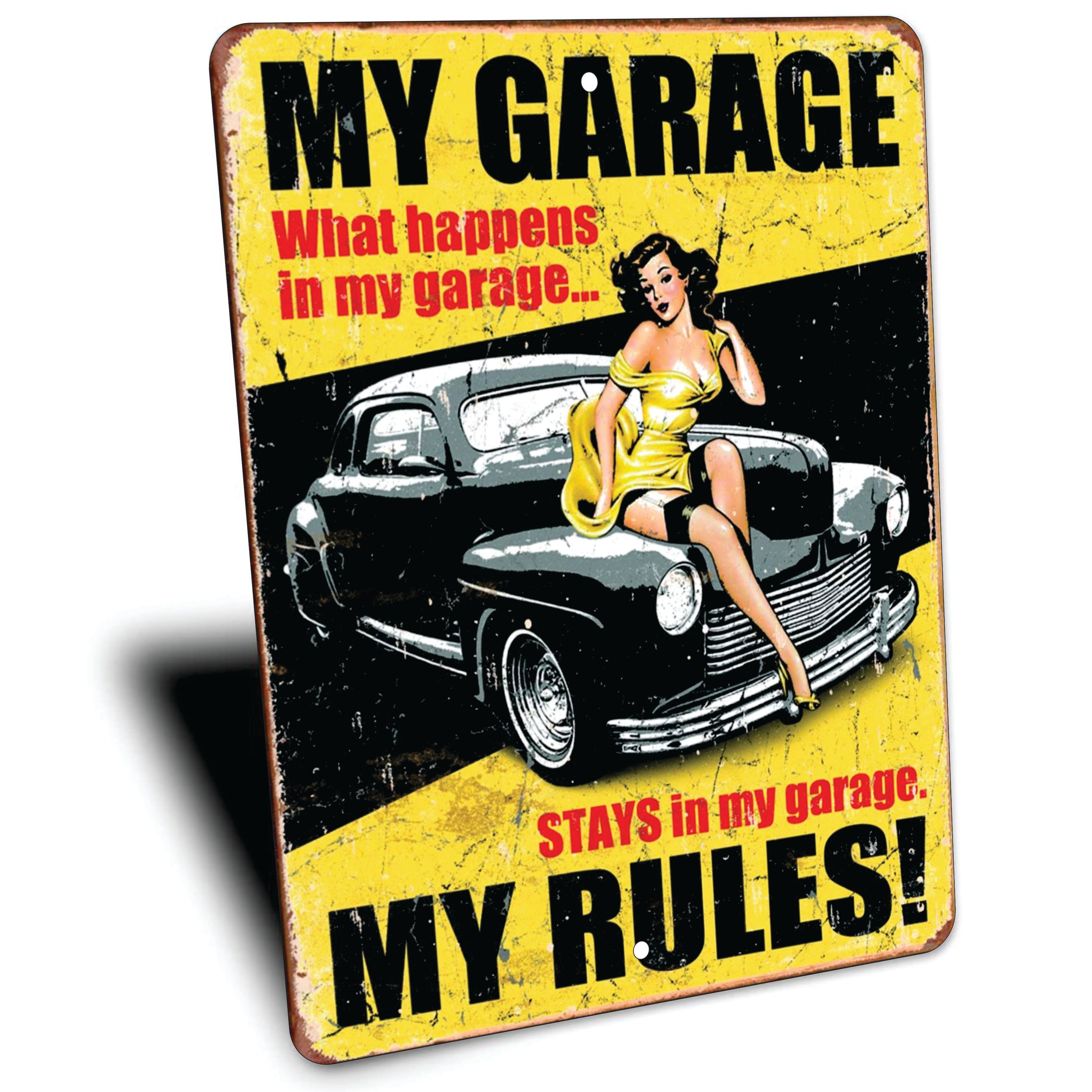 PLACA MY GARAGE MY RULES