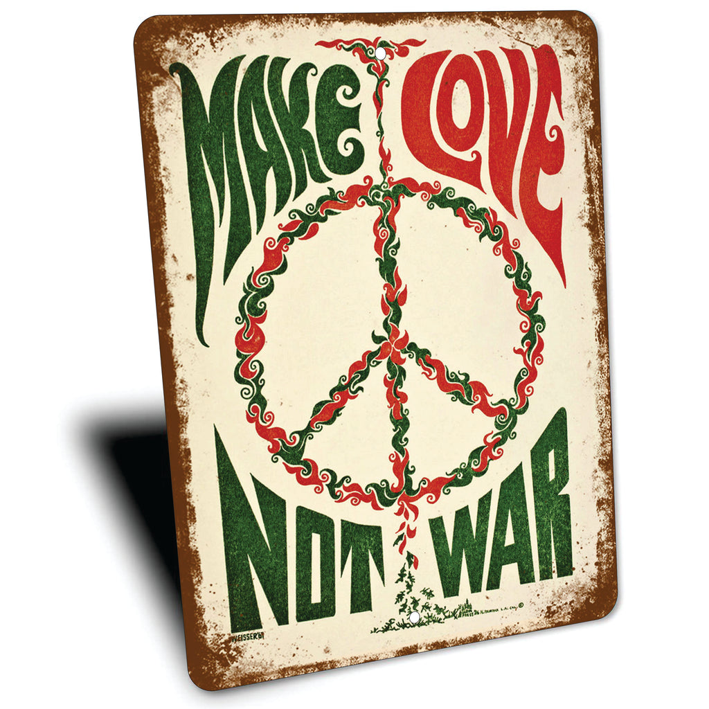 PLACA LOVE NOT WAR