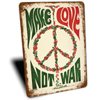 PLACA LOVE NOT WAR