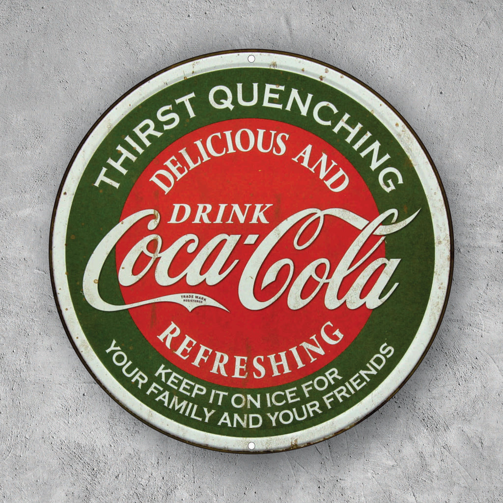 PLACA CIRCULAR DRINK COCA'COLA