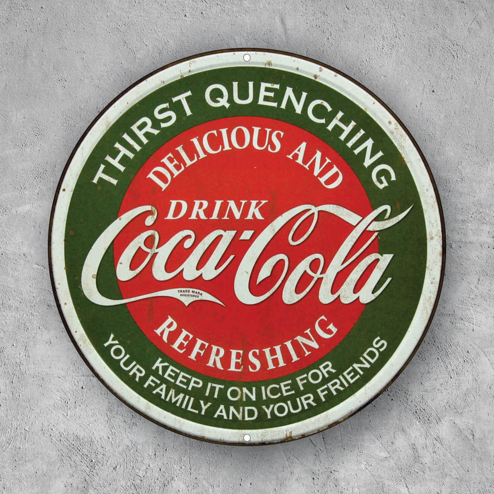 PLACA CIRCULAR DRINK COCA'COLA