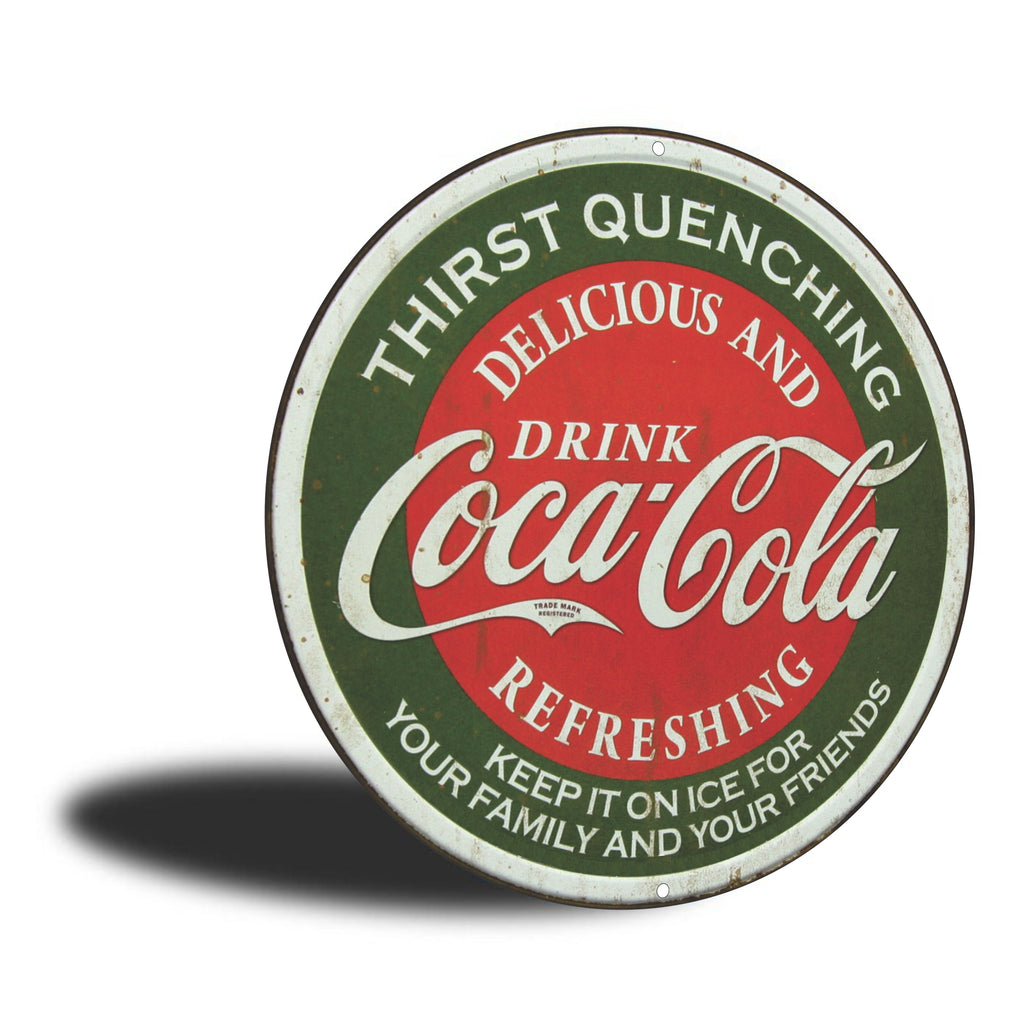 PLACA CIRCULAR DRINK COCA'COLA