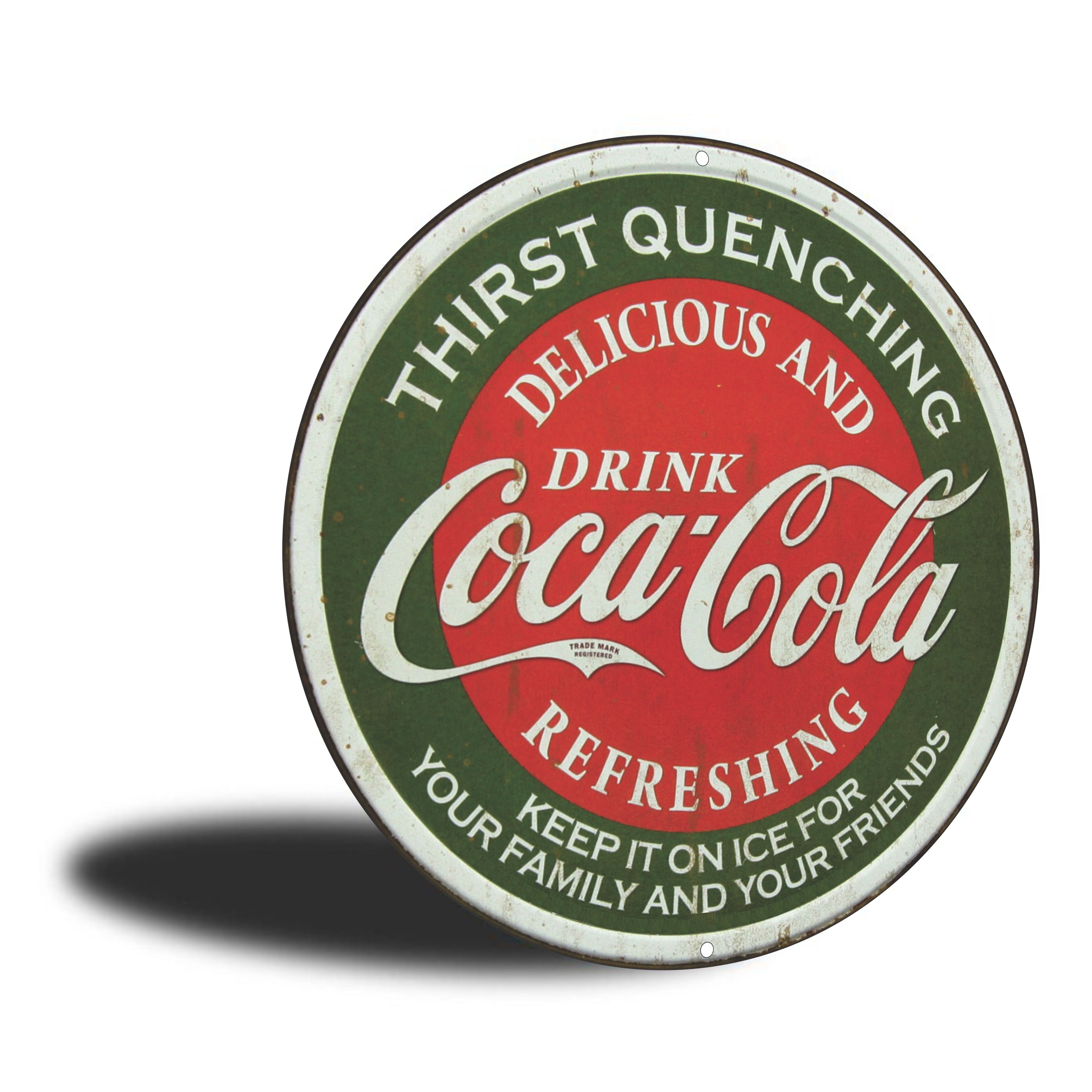 PLACA CIRCULAR DRINK COCA'COLA