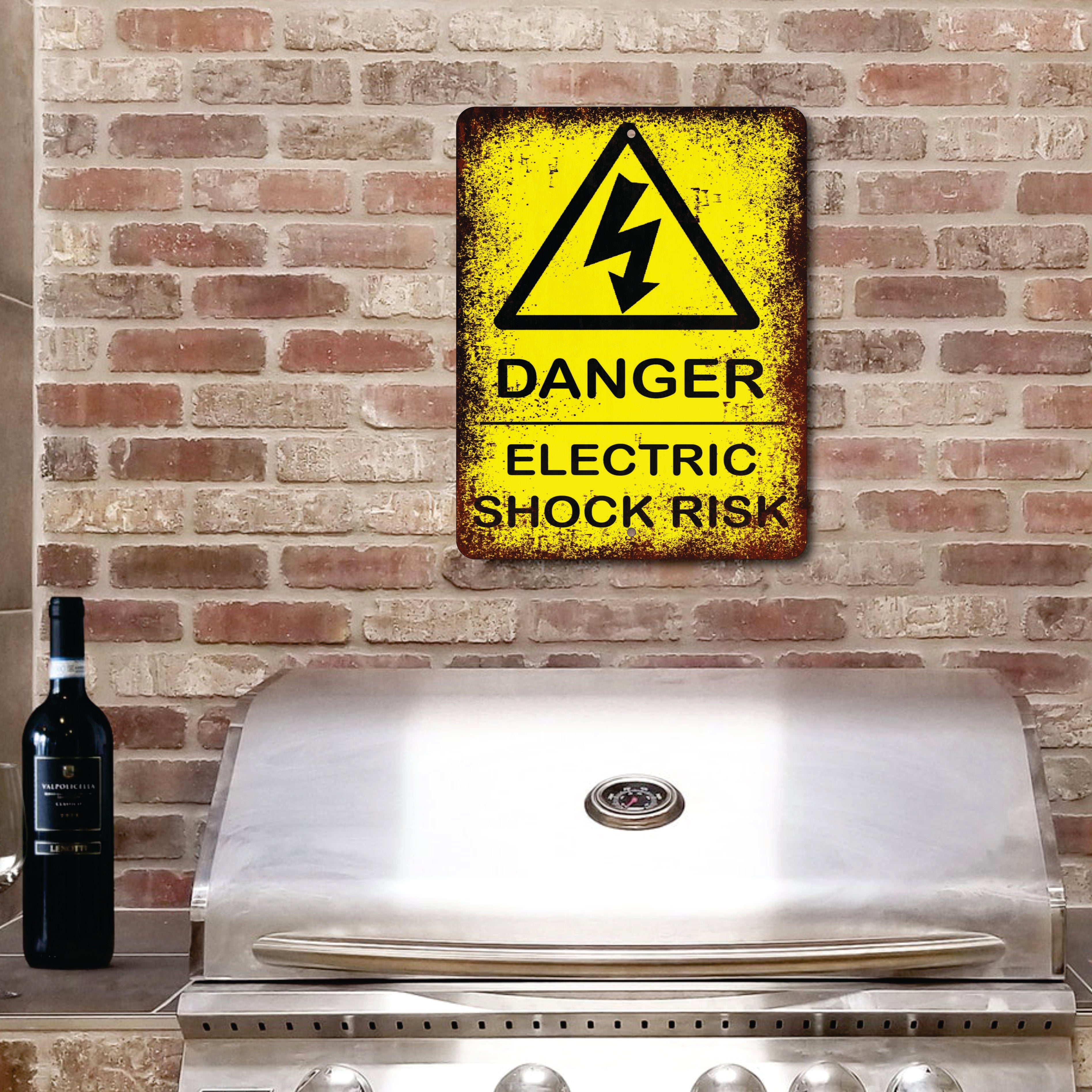 PLACA DANGER ELECTRIC SHOCK RISK