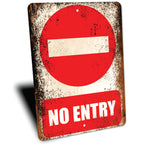 PLACA NO ENTRY