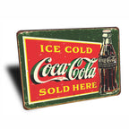 PLACA COCA-COLA SOLD HERE