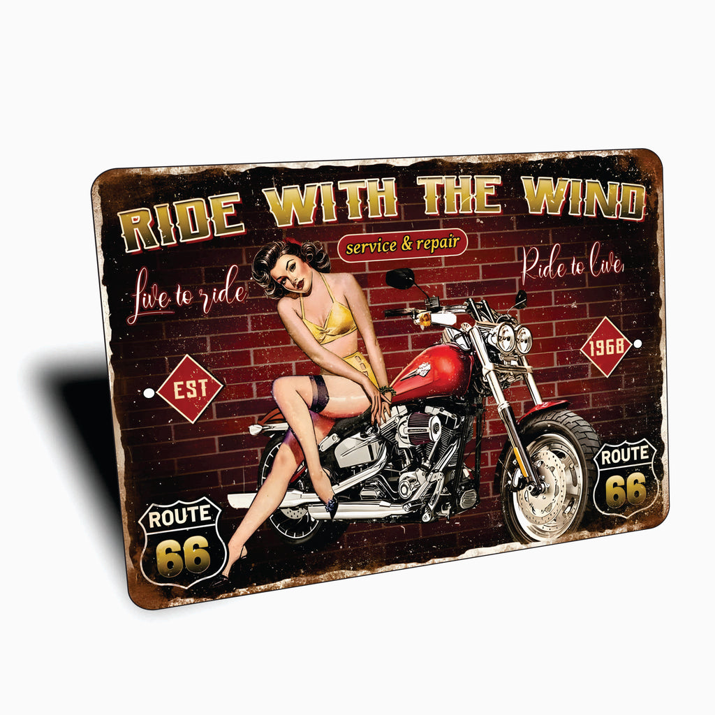 PLACA RIDE WITH THE WIND