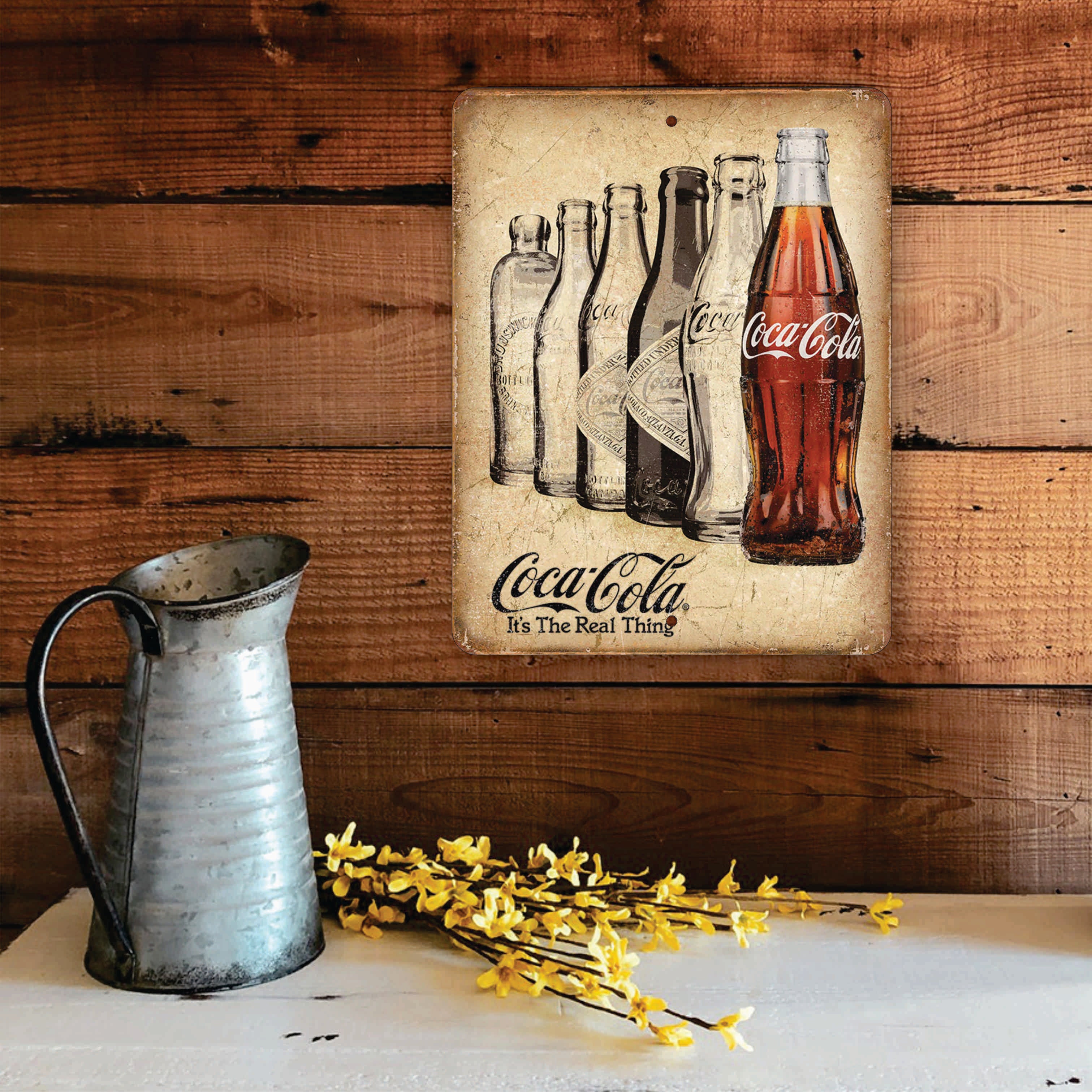 PLACA COCA-COLA BOTELLAS