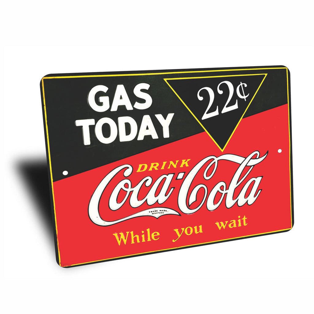 PLACA GAS TODAY COCA-COLA