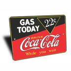 PLACA GAS TODAY COCA-COLA