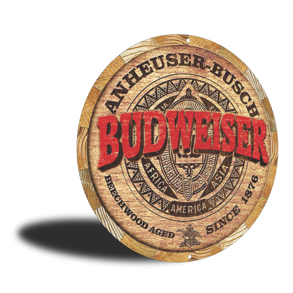 PLACA CIRCULAR BUDWEISER