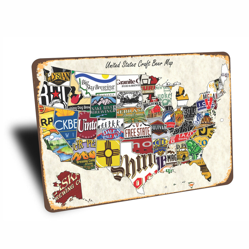PLACA US BEER MAP