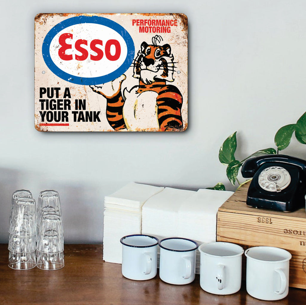 PLACA TIGER ESSO MOTORING