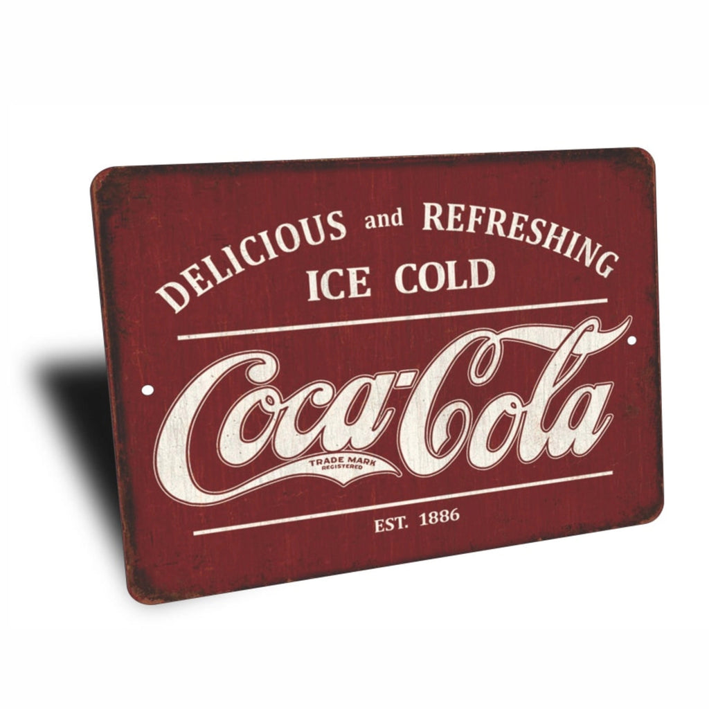 PLACA ICE COLD COCA-COLA RED