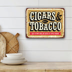 PLACA CIGARS Y TOBACCO