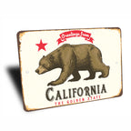 PLACA CALIFORNIA BEAR