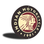 PLACA CIRCULAR INDIAN MOTORCYCLE 1901