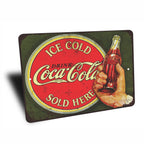 PLACA COCA-COLA SOLD HERE SIGN