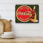 PLACA COCA-COLA SOLD HERE SIGN