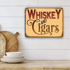 PLACA WHISKEY AND CIGARS