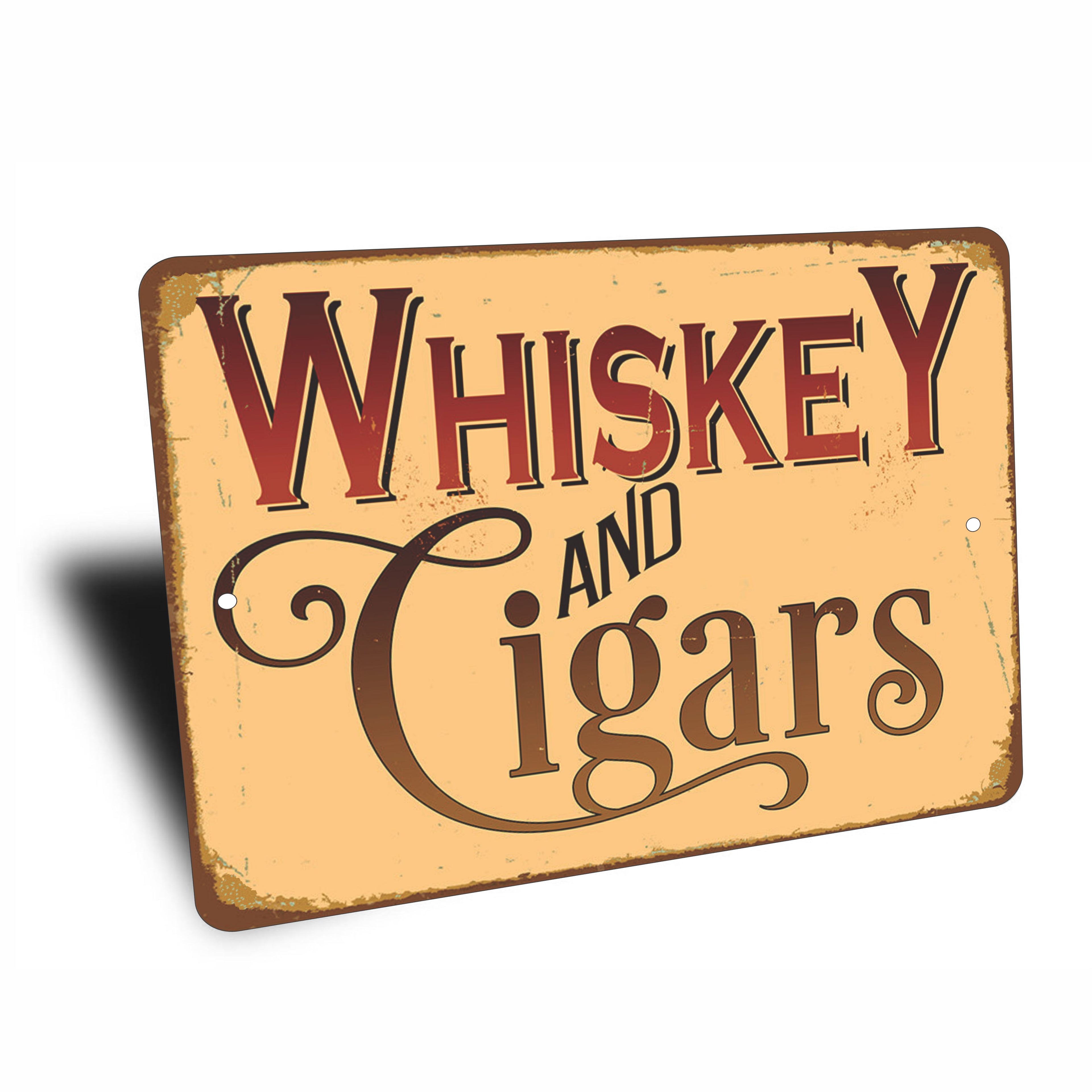 PLACA WHISKEY AND CIGARS