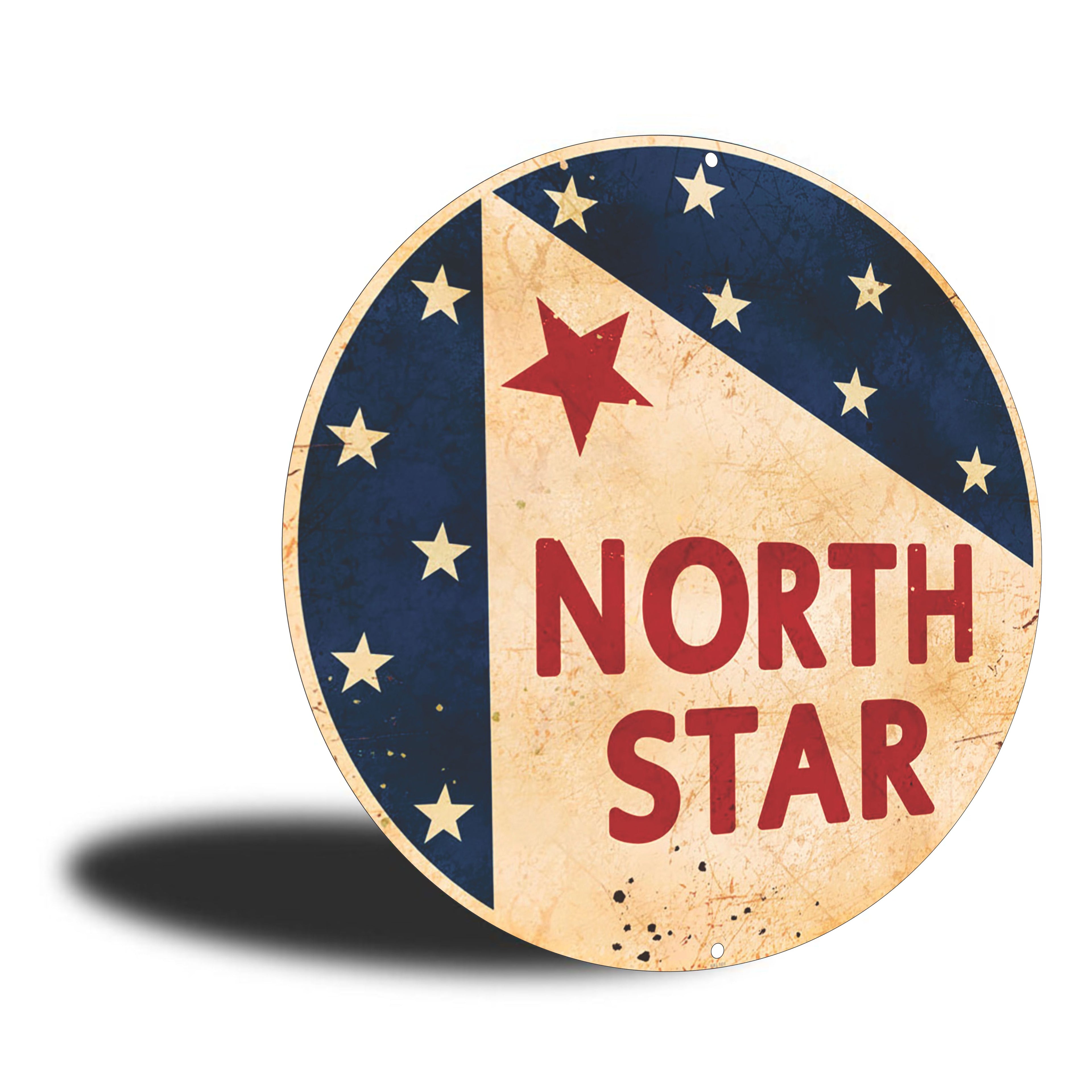 PLACA CIRCULAR NORTH STAR