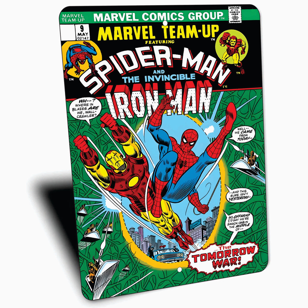 PLACA SPIDER-MAN Y IRON MAN