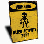 PLACA ALIEN ACTIVITY ZONE