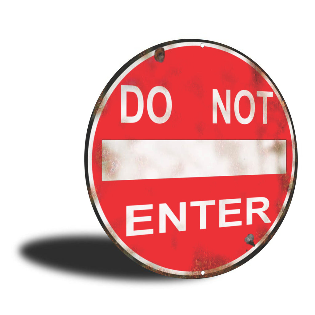 PLACA CIRCULAR DO NOT ENTER