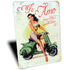 PLACA VESPA TI AMO
