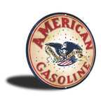 PLACA CIRCULAR AMERICAN GASOLINE