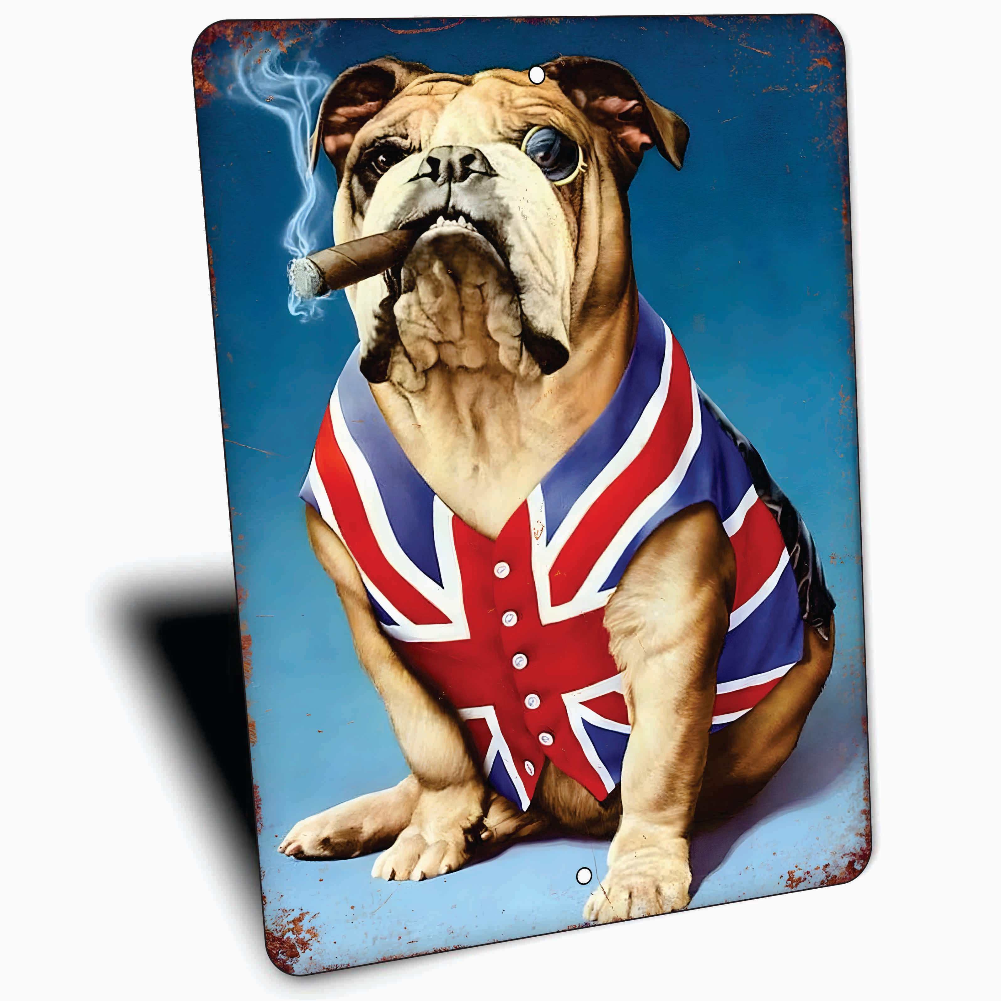 PLACA BULLDOG INGLES