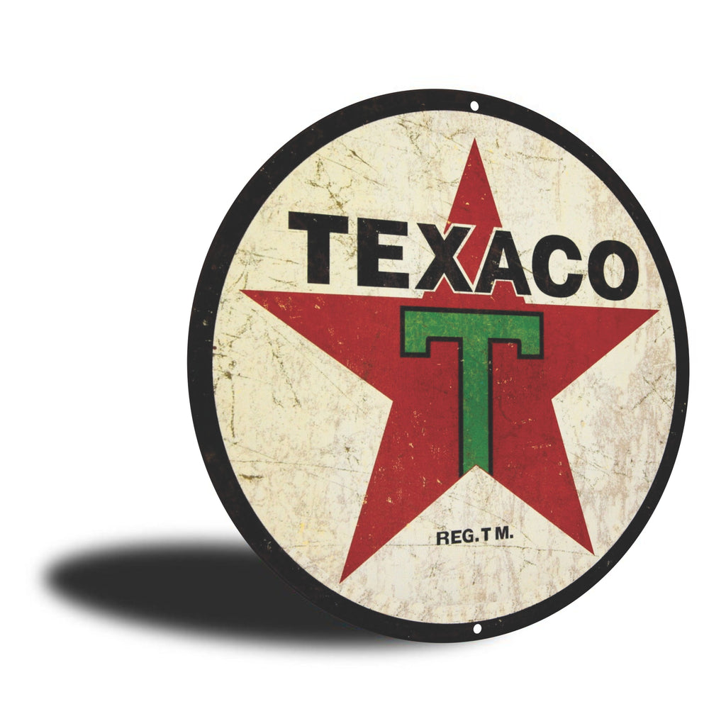 PLACA CIRCULAR TEXACO