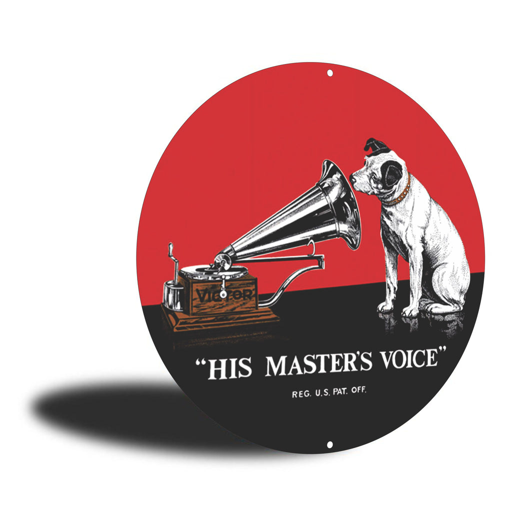 PLACA CIRCULAR HIS MASTERS VOICE