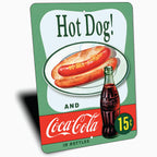 PLACA HOT DOG AND COCA-COLA