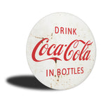 PLACA CIRCULAR DRINK COCA-COLA IN BOTTLES