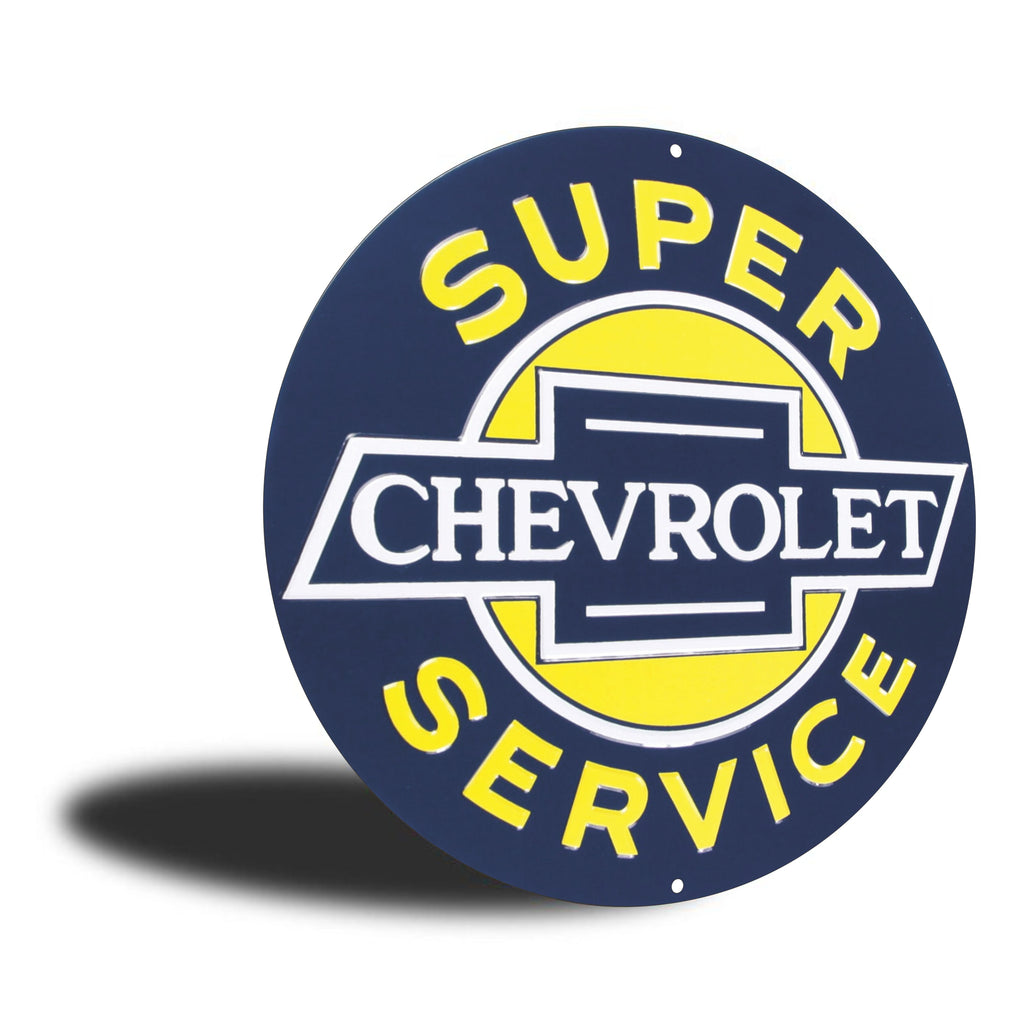 PLACA CIRCULAR SUPER CHEVROLET SERVICE