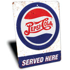 PLACA PEPSI COLA WHITE