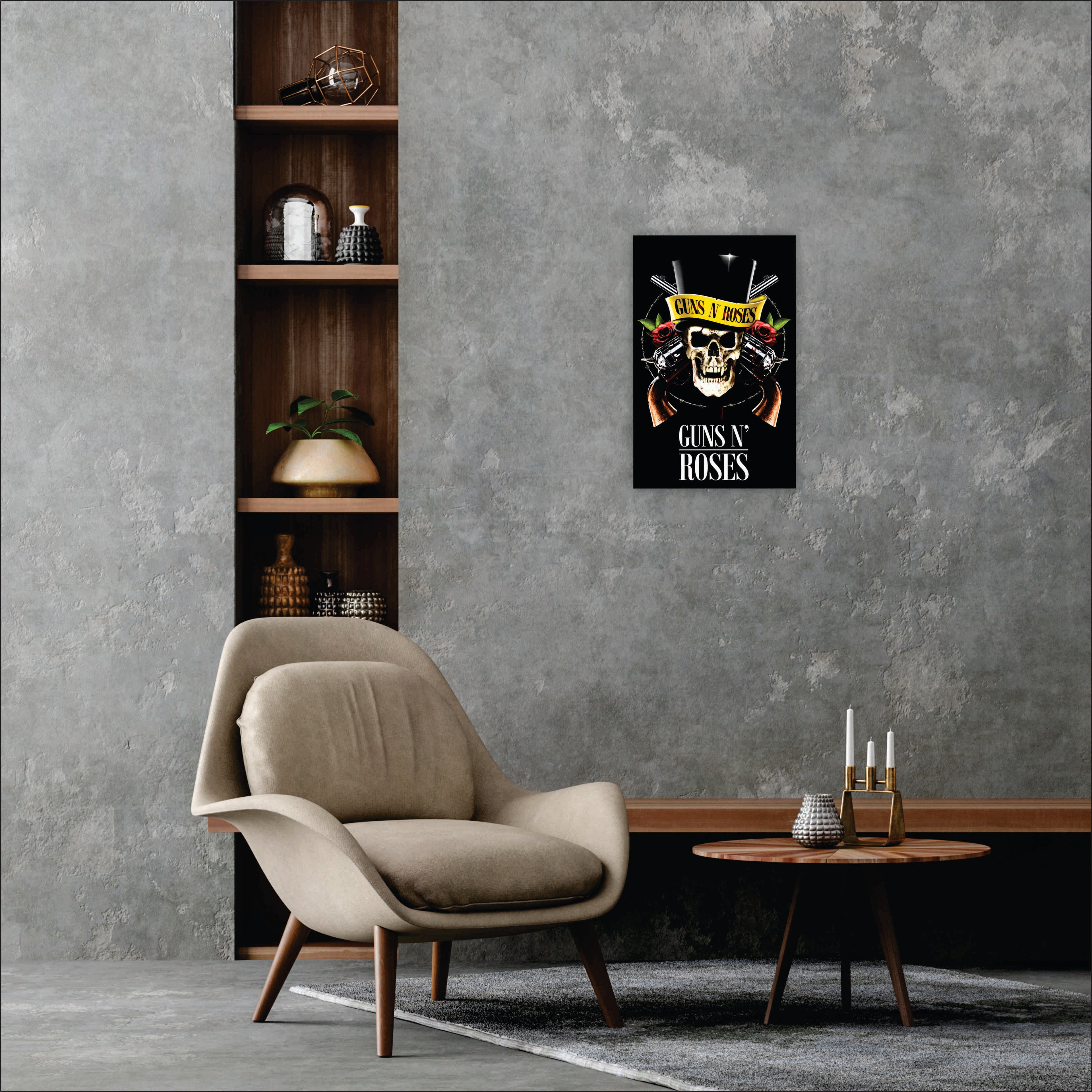 POSTER GUNS AND ROSES