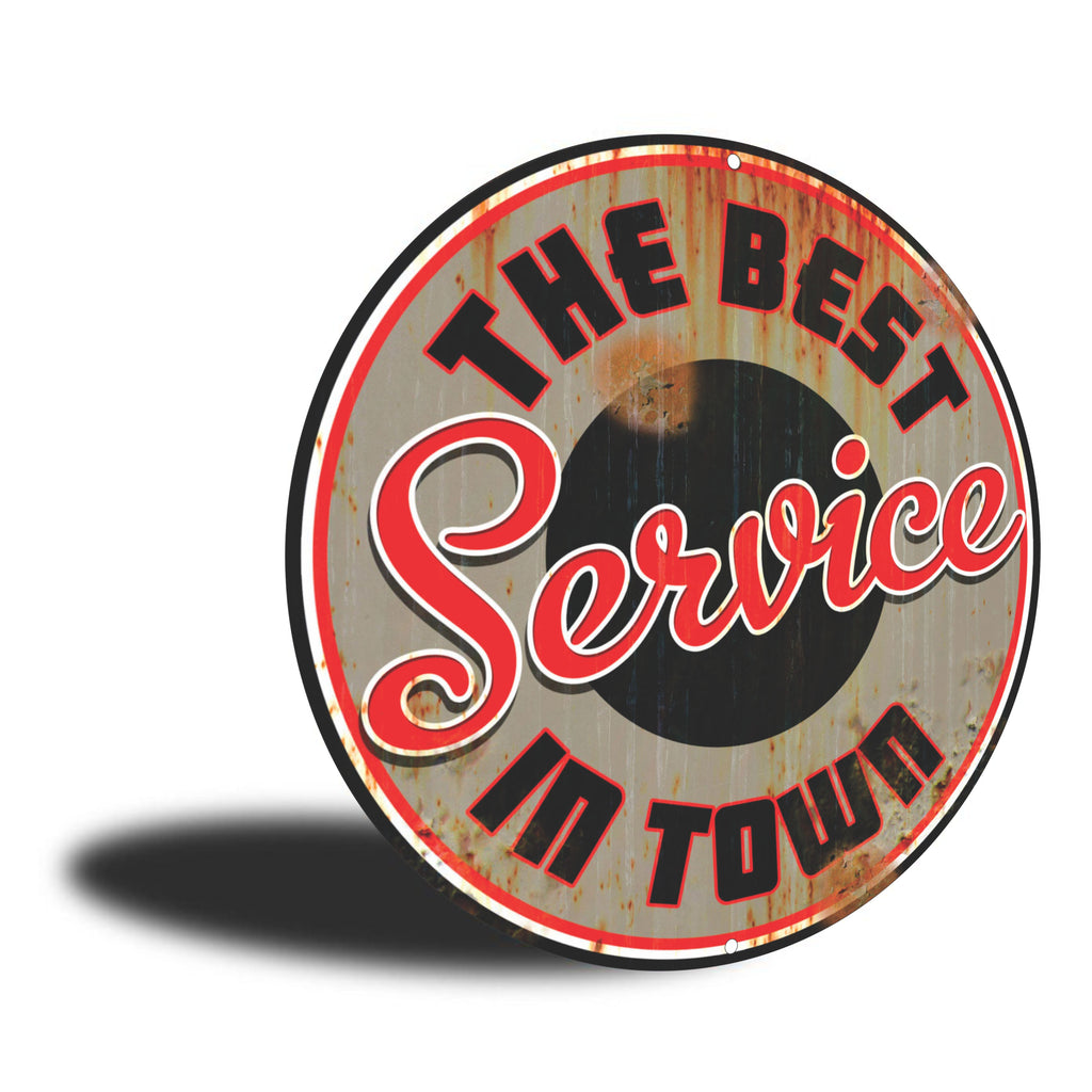 PLACA CIRCULAR THE BEST SERVICE IN TOWN