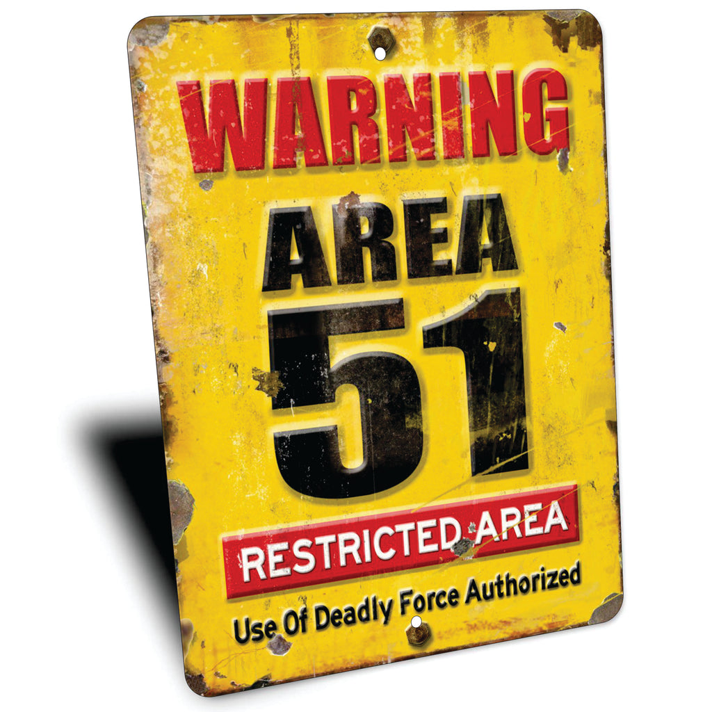 PLACA WARNING AREA 51